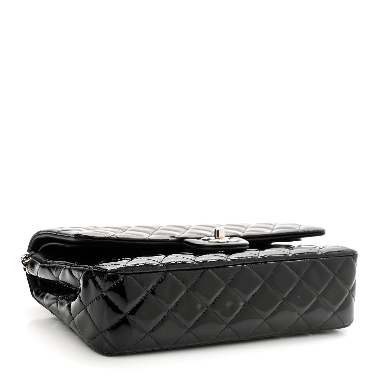 Chanel Patent Quilted Medium Double Flap Black 4 of 10