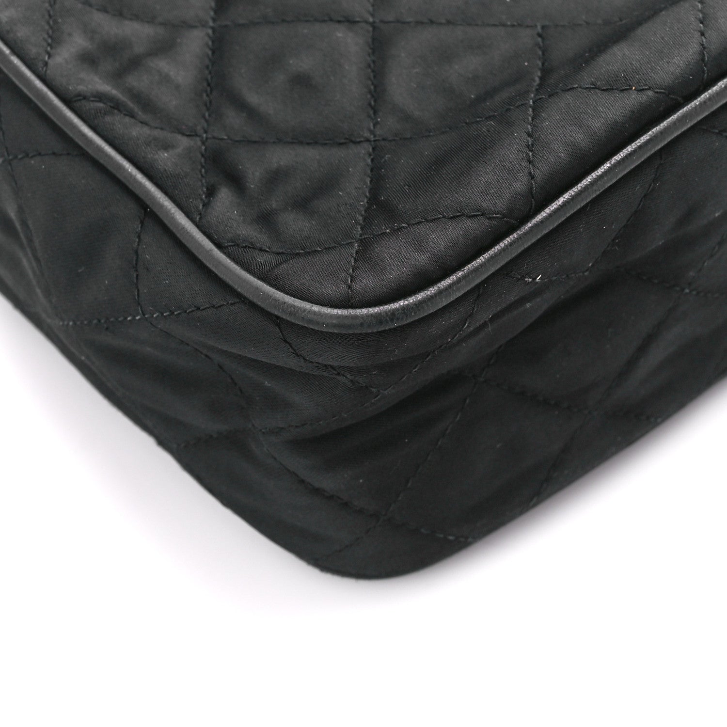 Chanel Satin Quilted Tassel Camera Case Black 11 of 12