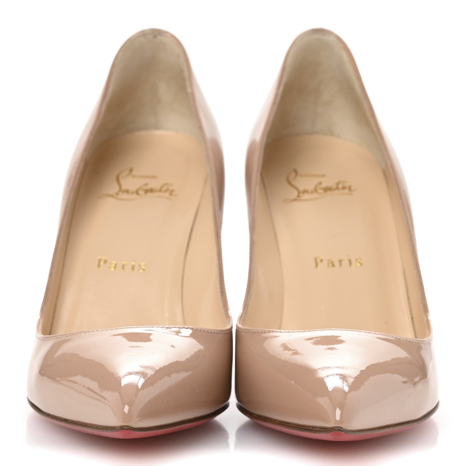 Christian Louboutin Patent Pigalle Follies 85 Pumps 36.5 Nude 3 of 8