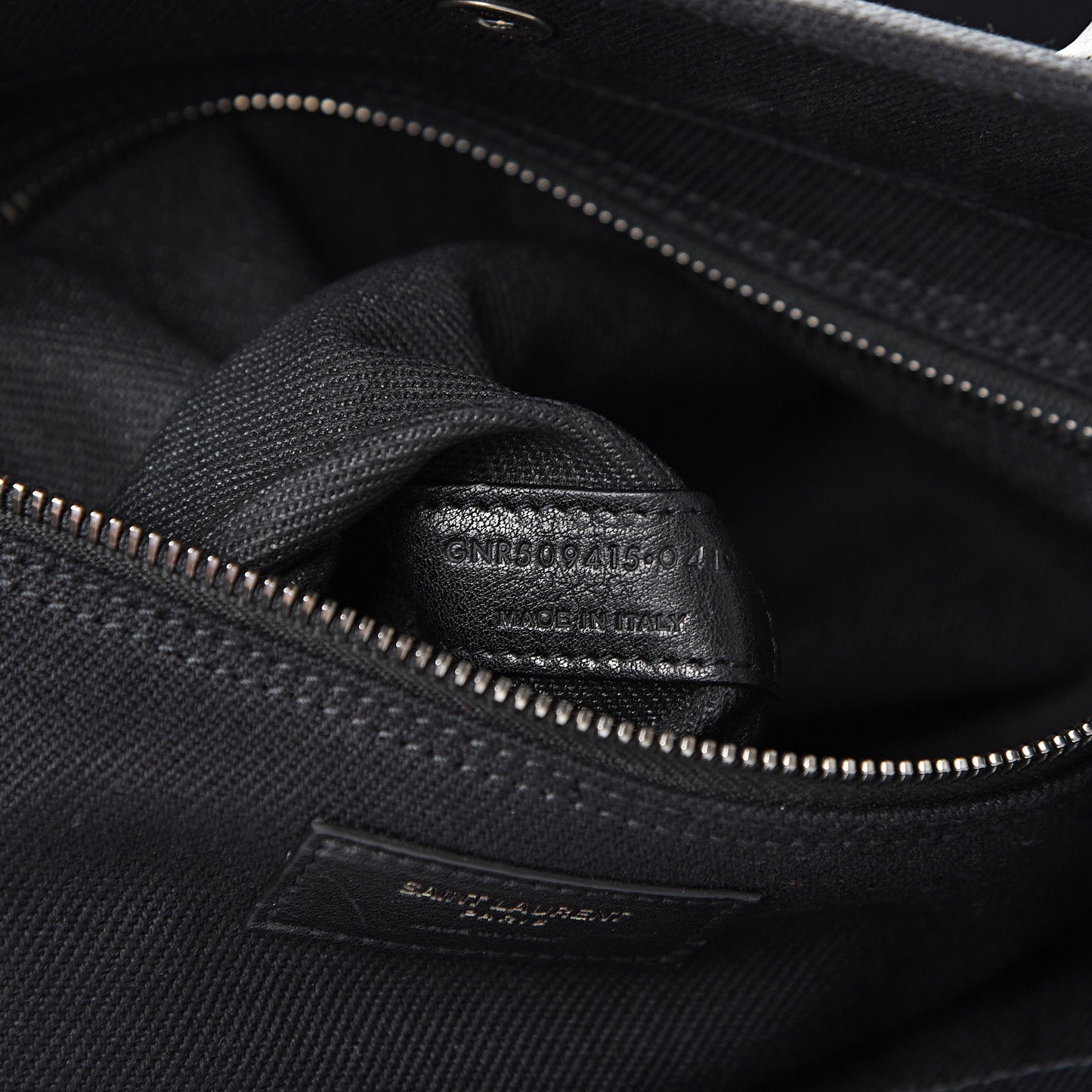 Linen Calfskin Rive Gauche Tote Black