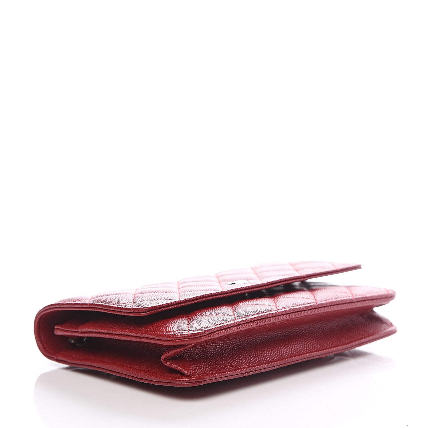 Chanel Caviar Quilted Wallet on Chain WOC Red 3 of 11