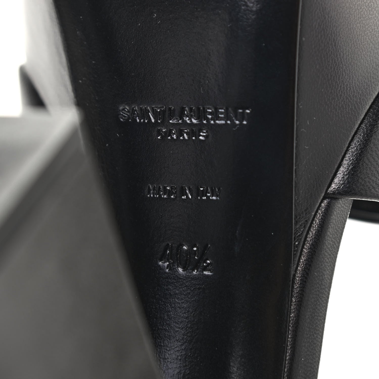 Saint Laurent Calfskin Farrah 80 Platform Sandals 38 Black 40.5 Black 6 of 9