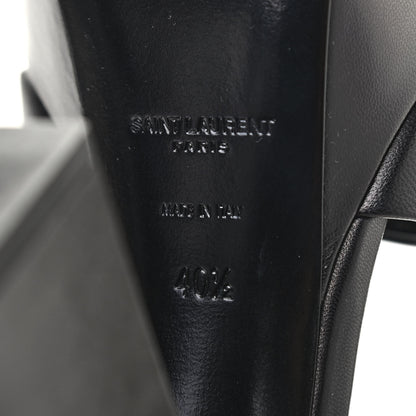 Saint Laurent Calfskin Farrah 80 Platform Sandals 38 Black 40.5 Black 6 of 9