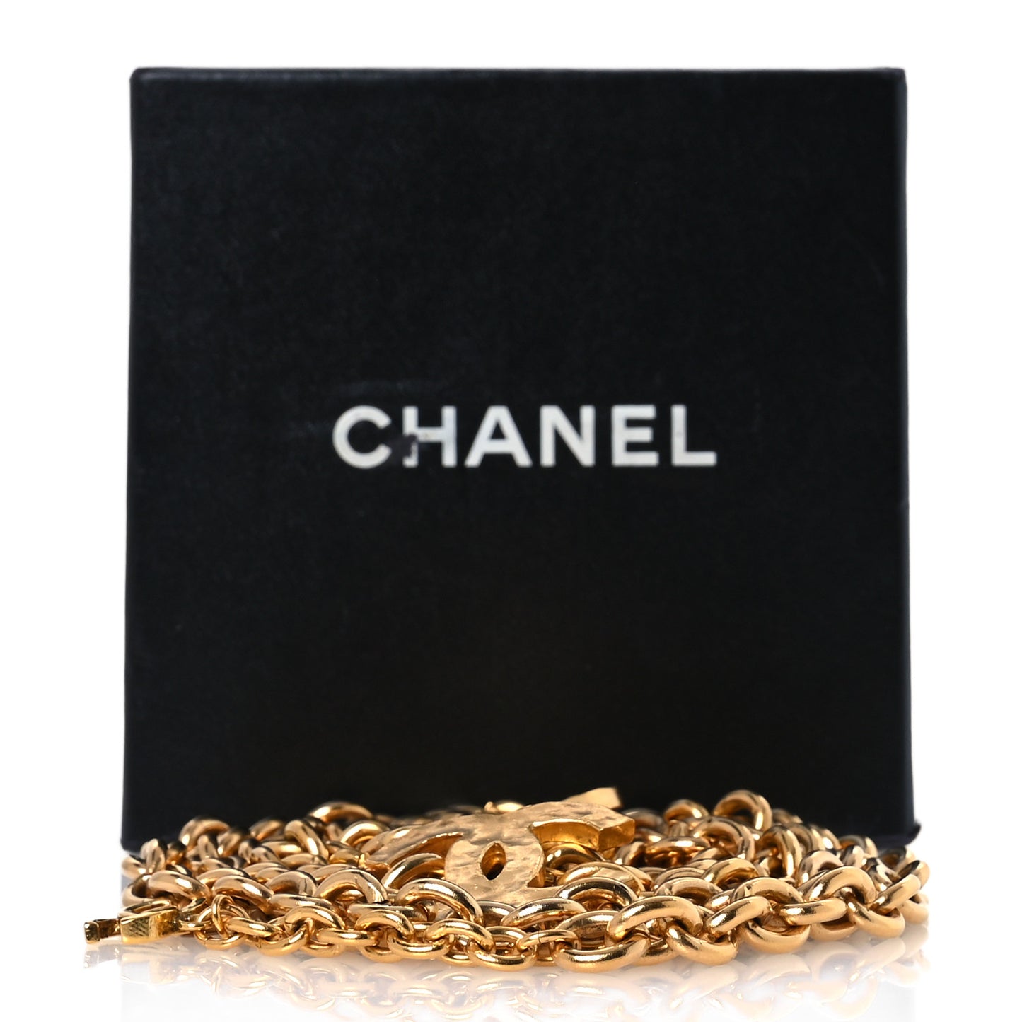 Metal Chain CC Belt Gold