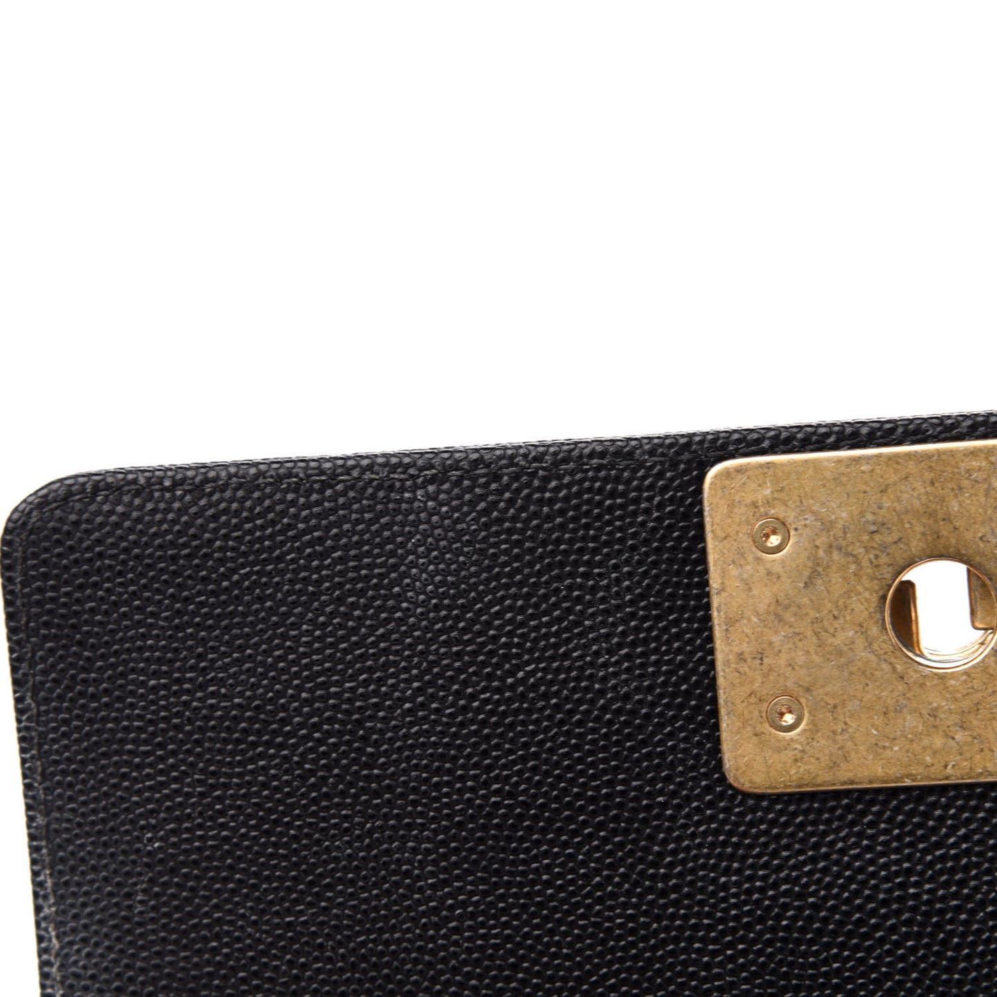 Caviar Quilted Small Boy Flap Black