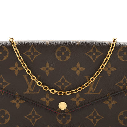 Louis Vuitton Monogram Pochette Felicie Chain Wallet Fuchsia 10 of 16