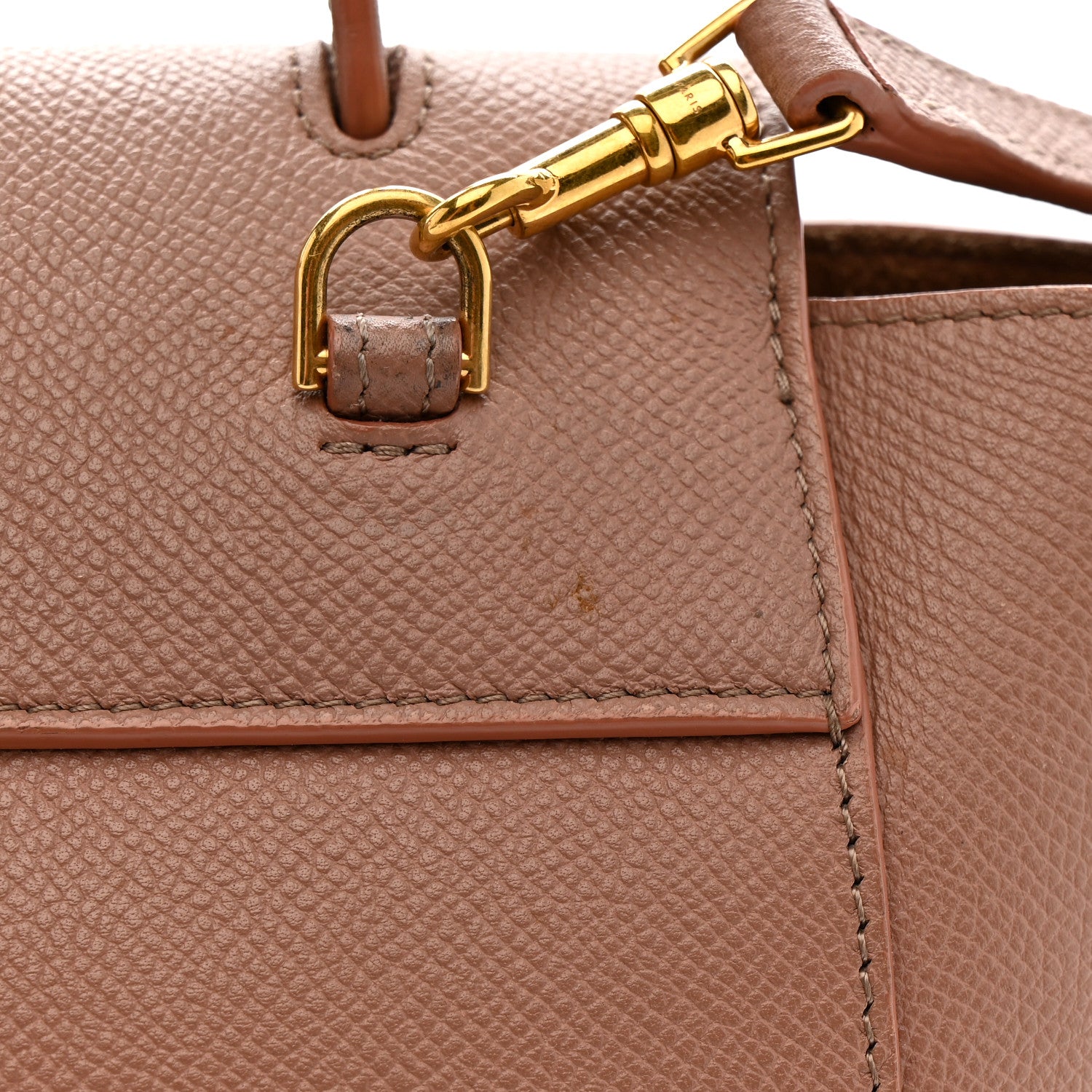 Celine Grained Calfskin Nano Belt Bag Dark Pink 17 of 21