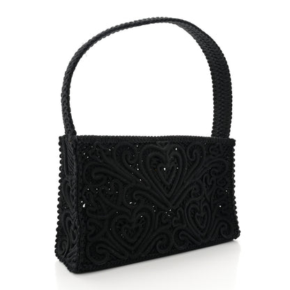 Dolce & Gabbana DOLCE GABBANA Cordonetto Lace Shoulder Bag Black 3 of 10