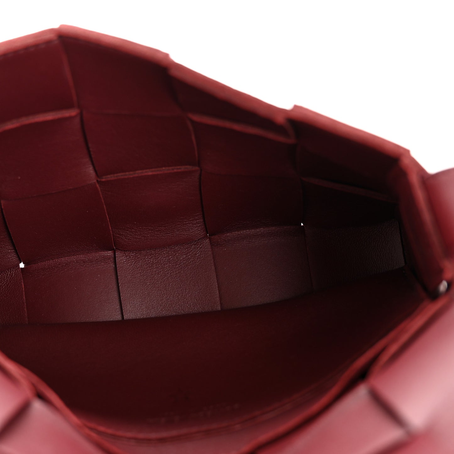 Lambskin Maxi Intrecciato Small Cassette Crossbody Bag Barolo