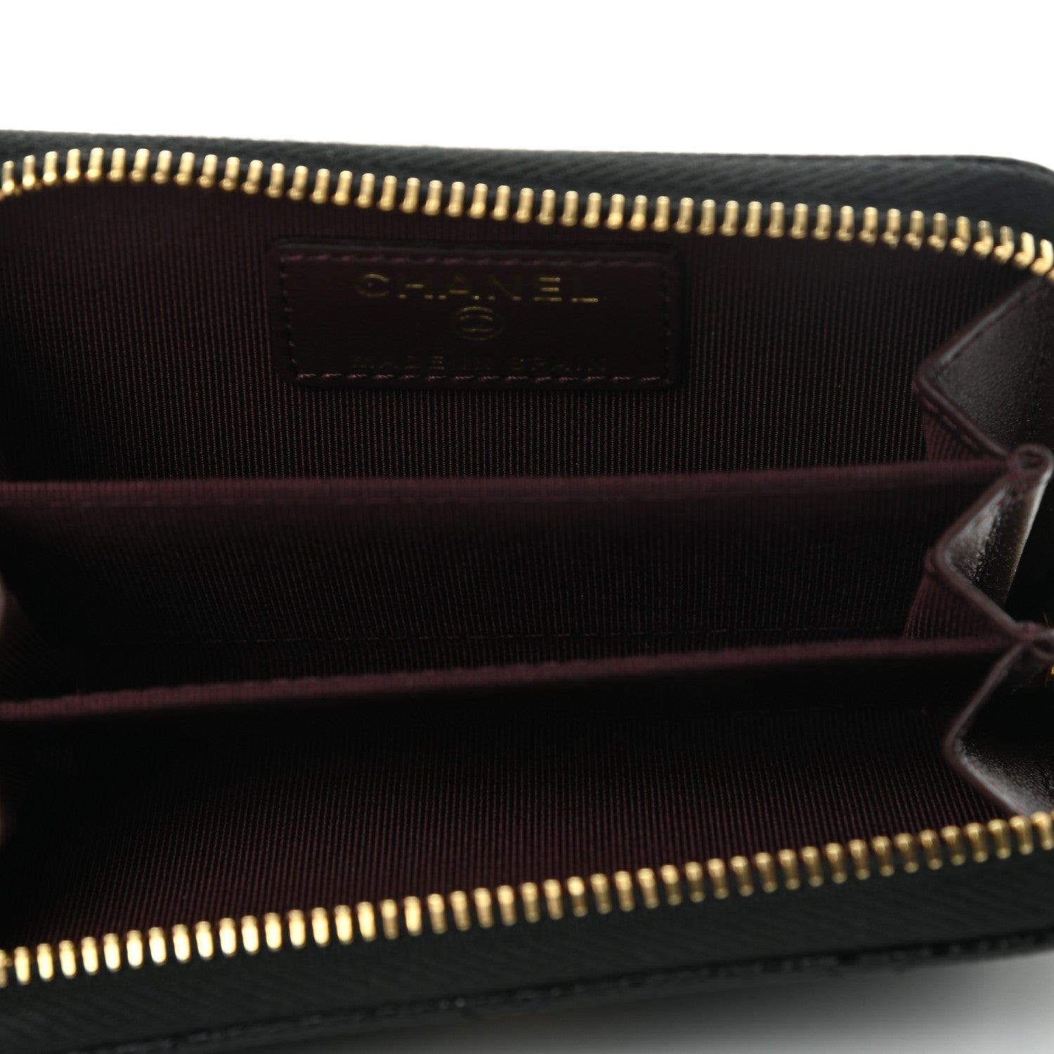 Chanel Caviar Quilted Zip Coin Purse Black 5 of 10