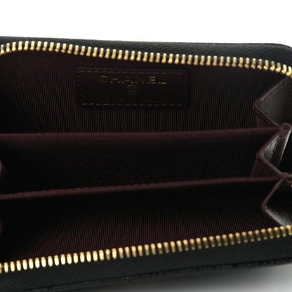 Chanel Caviar Quilted Zip Coin Purse Black 5 of 10