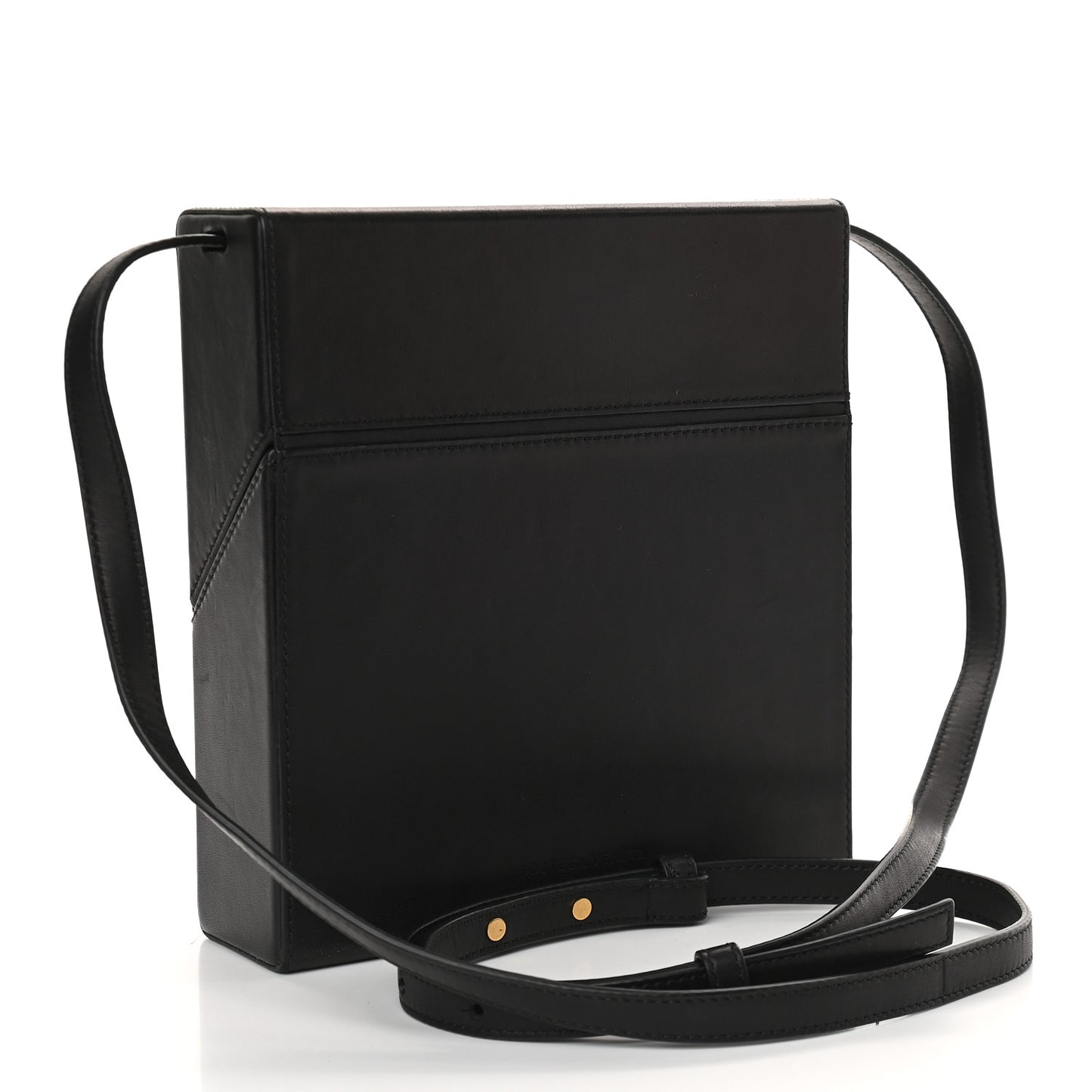 Calfskin Daisey Box Clutch Black