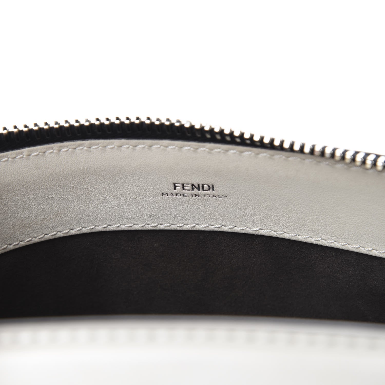 Fendi Vitello Baltico Dolce Shiny Nappa Lace Up DotCom Satchel White Parrot 7 of 16