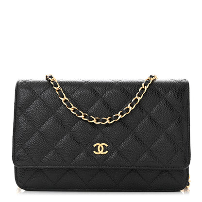 Chanel Caviar Quilted Wallet On Chain WOC Black 1 of 12