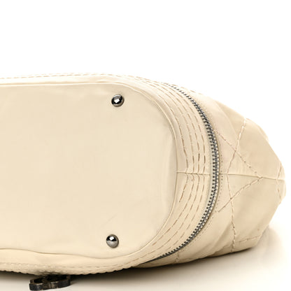 Chanel Lambskin Stitched Expandable Tote White 10 of 10