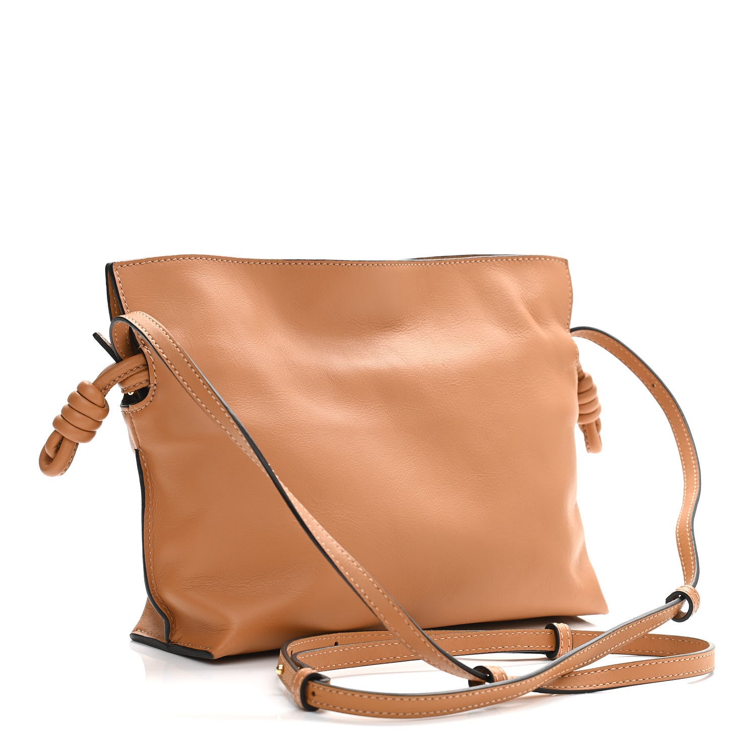 Loewe Calfskin Mini Flamenco Knot Clutch Warm Desert 3 of 10