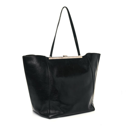 Celine Calfskin Large Clasp Cabas Black 3 of 19