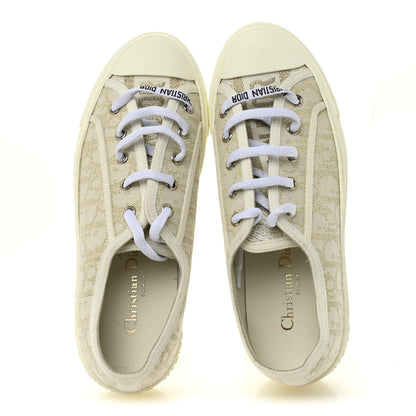 Christian Dior Canvas Oblique Walk'N'Dior Low Top Sneakers 37 Pale Gold 2 of 9