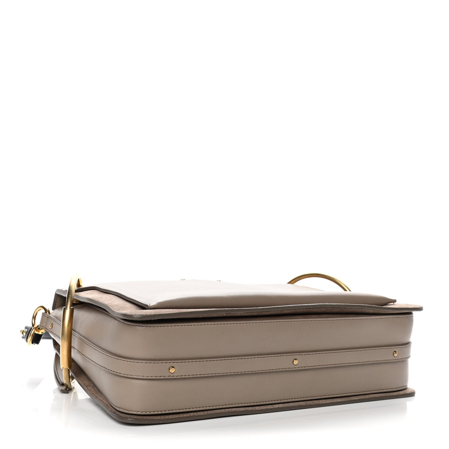 Calfskin Suede Medium Roy Bag Motty Grey
