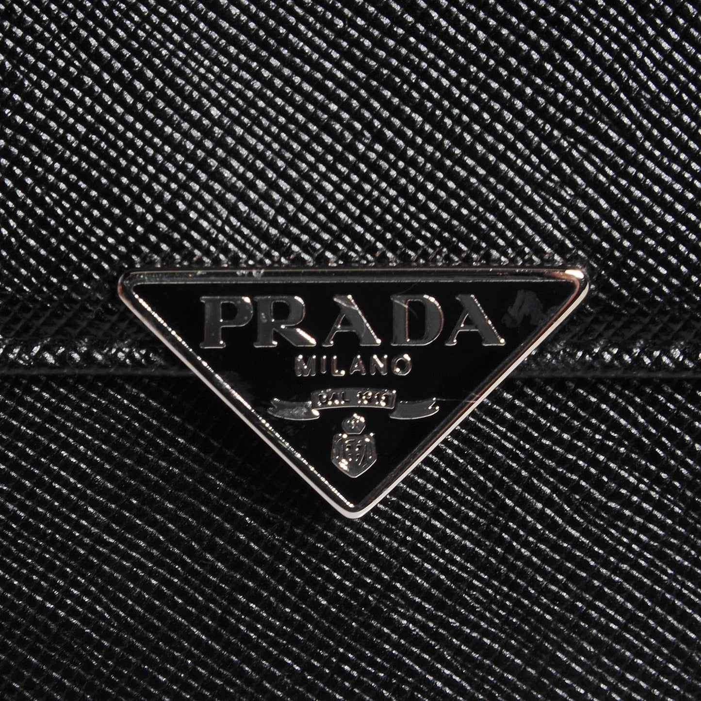 Saffiano Medium Flap Bi-Fold Wallet Black