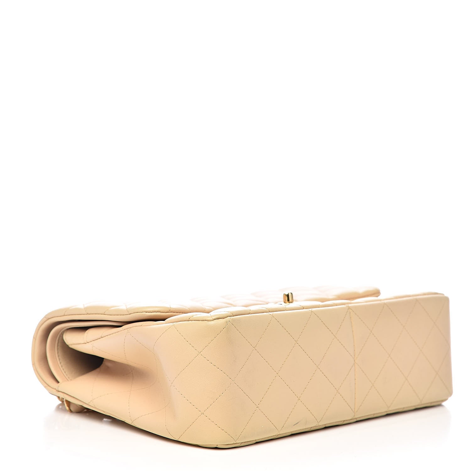 Chanel Lambskin Quilted Jumbo Double Flap Beige Clair 4 of 12