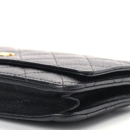 Chanel Caviar Quilted Wallet On Chain WOC Black 10 of 12