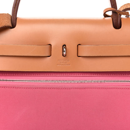 Hermes Vache Hunter Toile Herbag Zip 31 PM Rose Lipstick 12 of 16