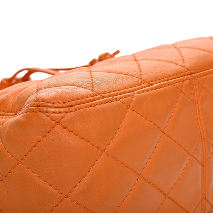 Chanel Lambskin Tortoise Drawstring Tote Orange 12 of 14