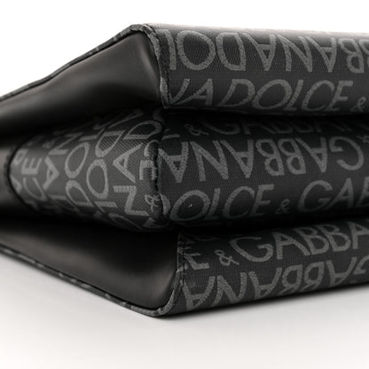 Dolce & Gabbana Coated Jacquard DG Logo Mens Crossbody Bag Black 8 of 10
