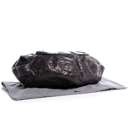 Miu Miu Vitello Lux Cinched Hobo Graphite 4 of 9