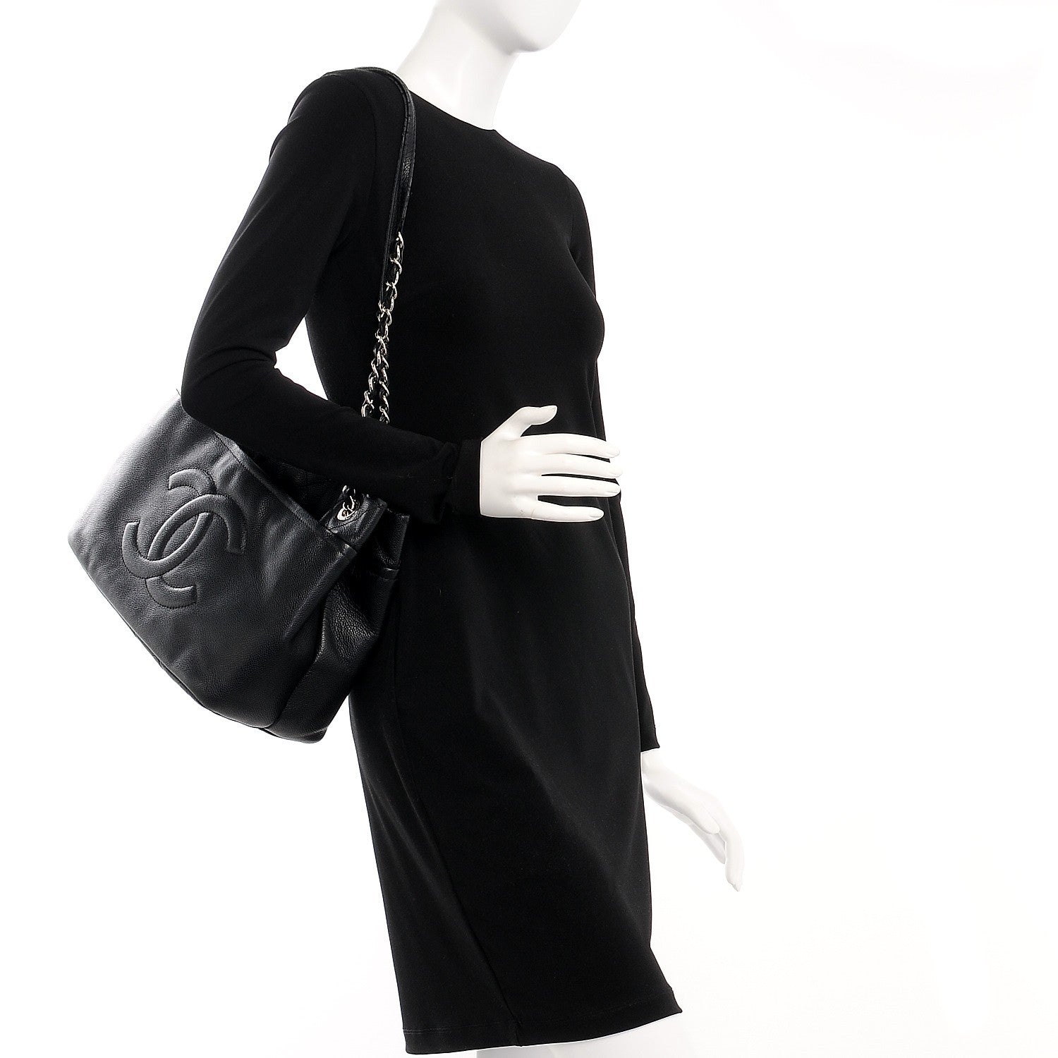 Chanel Caviar Timeless CC Soft Tote Black 2 of 10