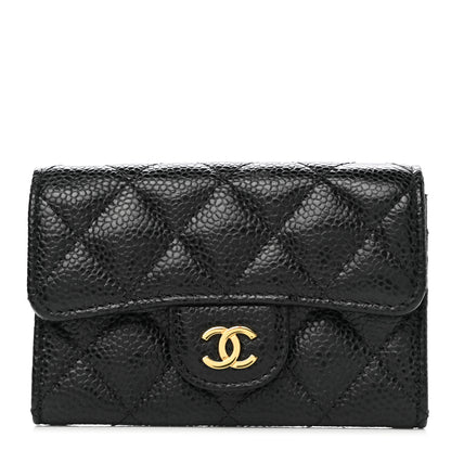 Chanel Caviar Quilted Flap Card Holder Black 1 of 8
