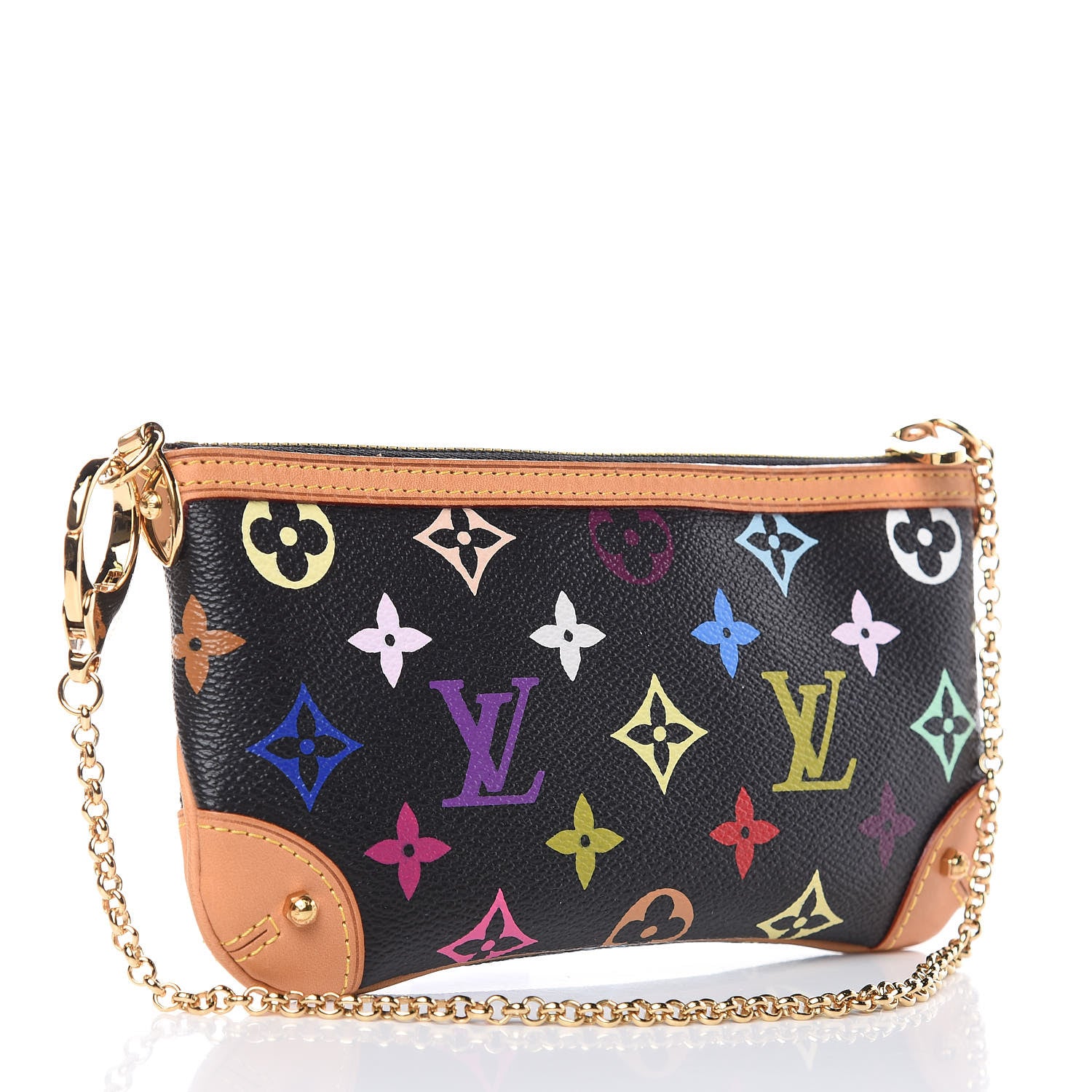 Louis Vuitton Monogram Multicolor Pochette Milla MM Black 3 of 9