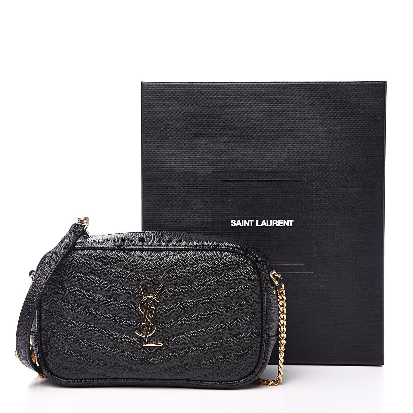 Grain De Poudre Matelasse Monogram Mini Lou Camera Bag Black