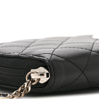 Chanel Calfskin Cambon Zip Around Organizer Wallet Black White 13 of 14