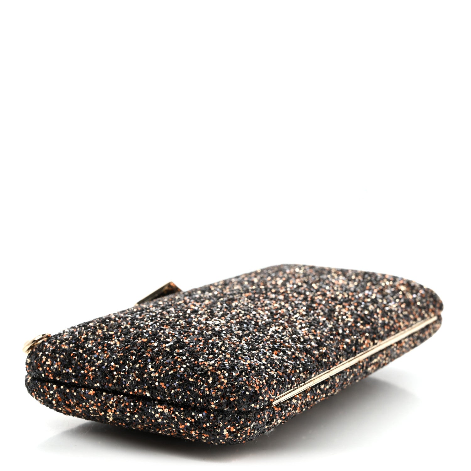 Jimmy Choo Coarse Glitter Ellipse Clutch Amethyst 1799789