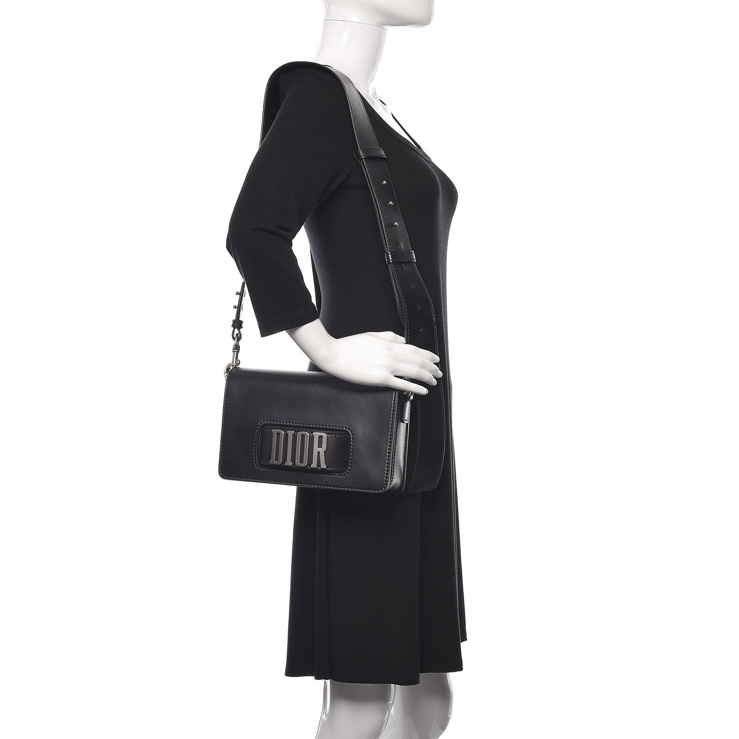 Christian Dior Smooth Calfskin Dio(r)evolution Flap Bag Black 2 of 11