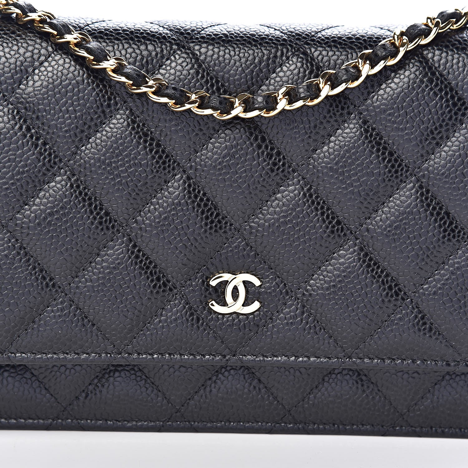 Chanel Caviar Quilted Wallet On Chain WOC Black 11 of 12