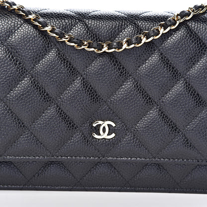 Chanel Caviar Quilted Wallet On Chain WOC Black 11 of 12