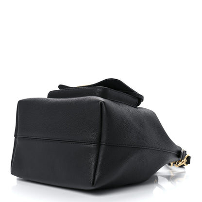 Louis Vuitton Calfskin Lockme Bucket MM Black 8 of 11