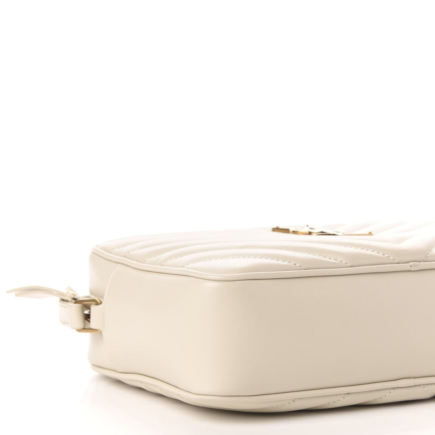 Calfskin Matelasse Monogram Lou Camera Bag Crema Soft