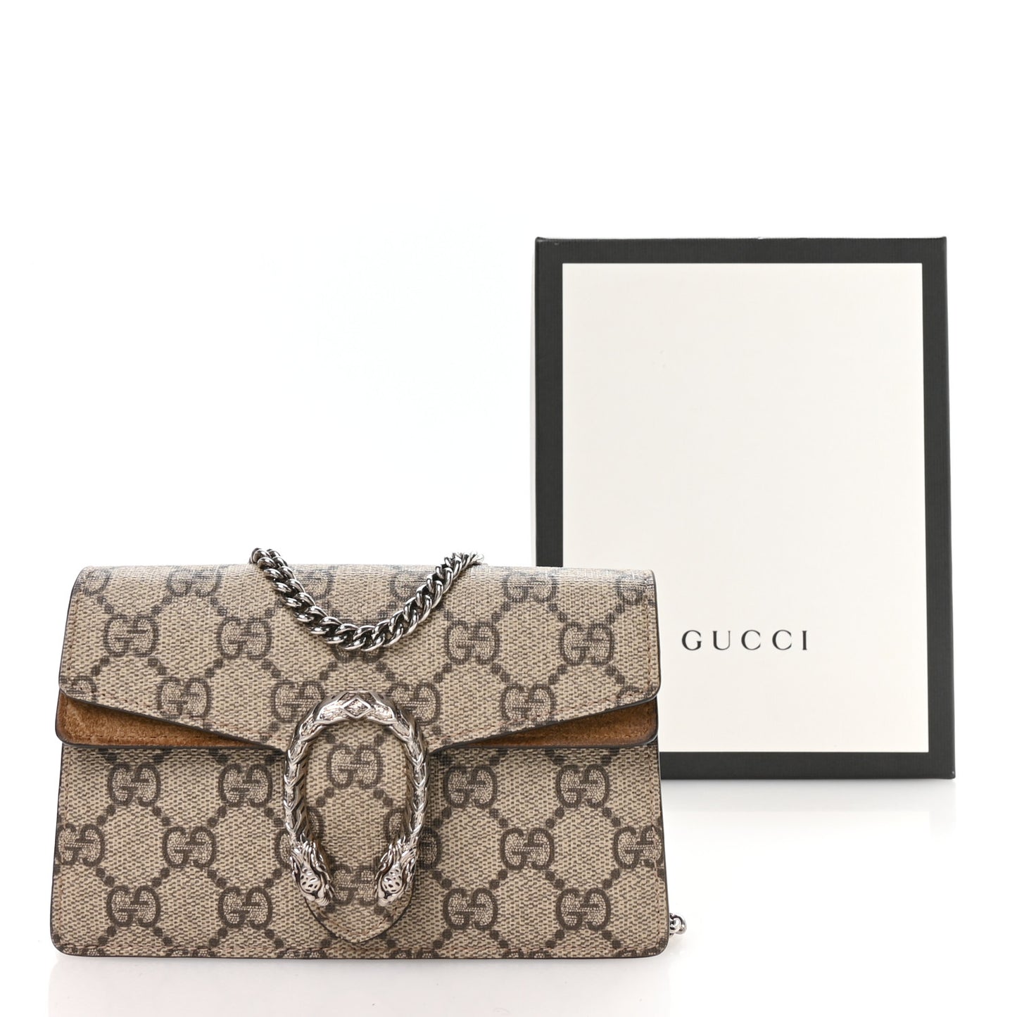 GG Supreme Monogram Super Mini Dionysus Shoulder Bag Taupe