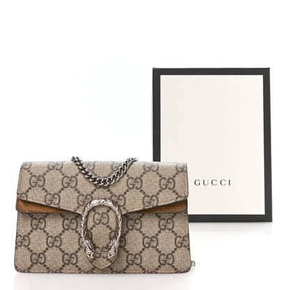 Gucci GG Supreme Monogram Super Mini Dionysus Shoulder Bag Taupe 18 of 19