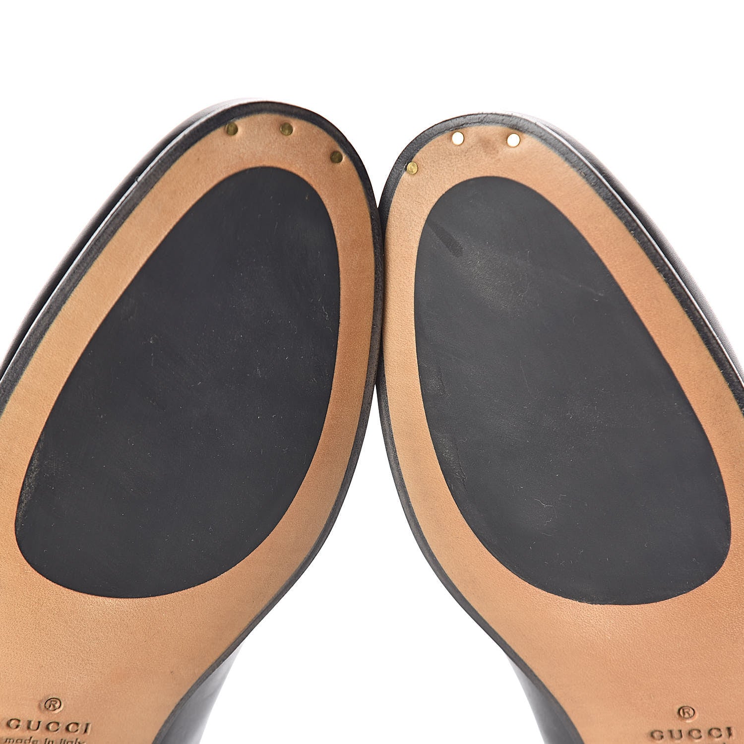 Gucci Calfskin Womens Jordaan Loafers 37.5 Black 8 of 9