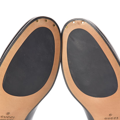Gucci Calfskin Womens Jordaan Loafers 37.5 Black 8 of 9