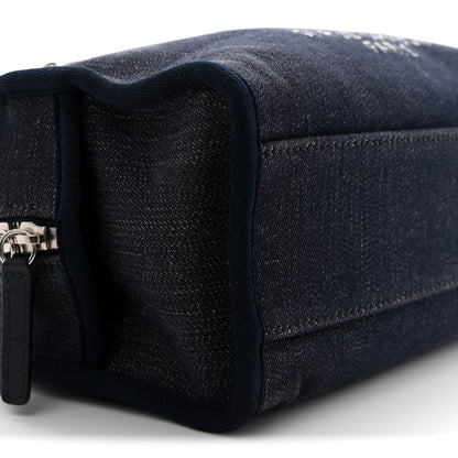 Chanel Denim Deauville Bowling Bag Blue 10 of 12