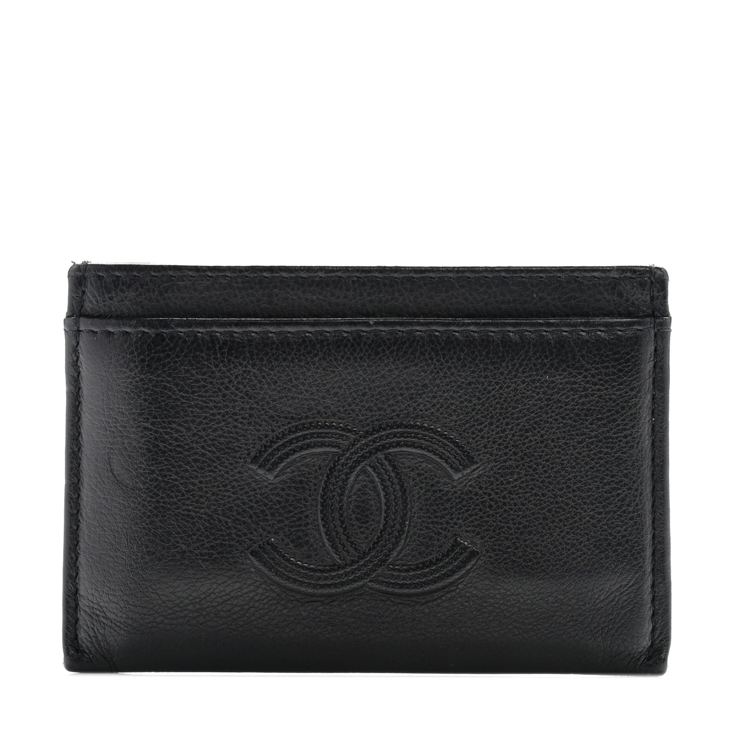 Calfskin CC Card Holder Black