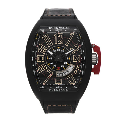 Franck Muller Titanium Calfskin 45mm Vanguard Fullback Automatic Watch Black V45SCDTLCK 1 of 5