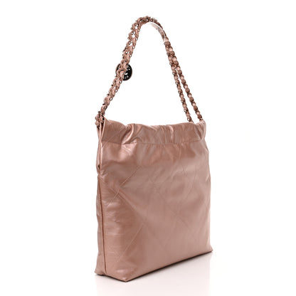 Chanel Metallic Calfskin Quilted Small Chanel 22 Pink 4 of 10