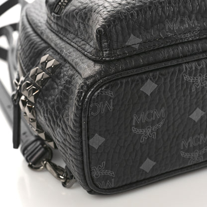 MCM Visetos Side Stud X-Mini Stark Bebe Boo Backpack Black 7 of 8